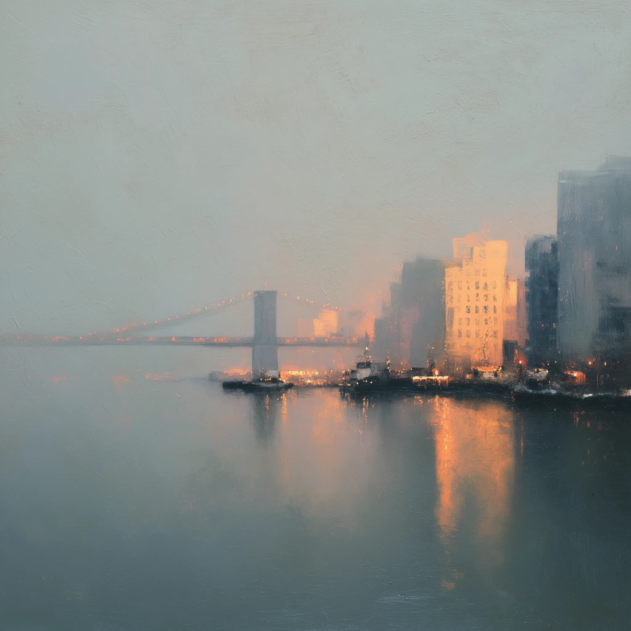 Brooklyn Bridge at dusk